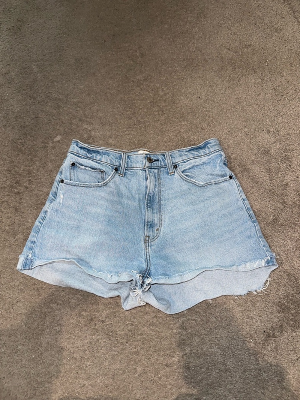 Abercrombie & Fitch The Mom High Rise Denim Shorts